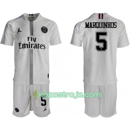 Billiga Fotbollströjor Paris Saint Germain Marquinhos 5 Jodan Vit Barn Tredje tröja 2018/19 Kortärmad